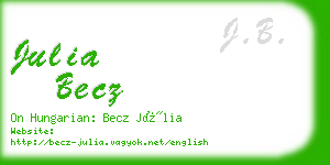 julia becz business card